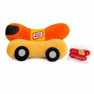 Oscar Mayer 7in Plush Wienermobile and Plastic Whistle Set Advertising Orange